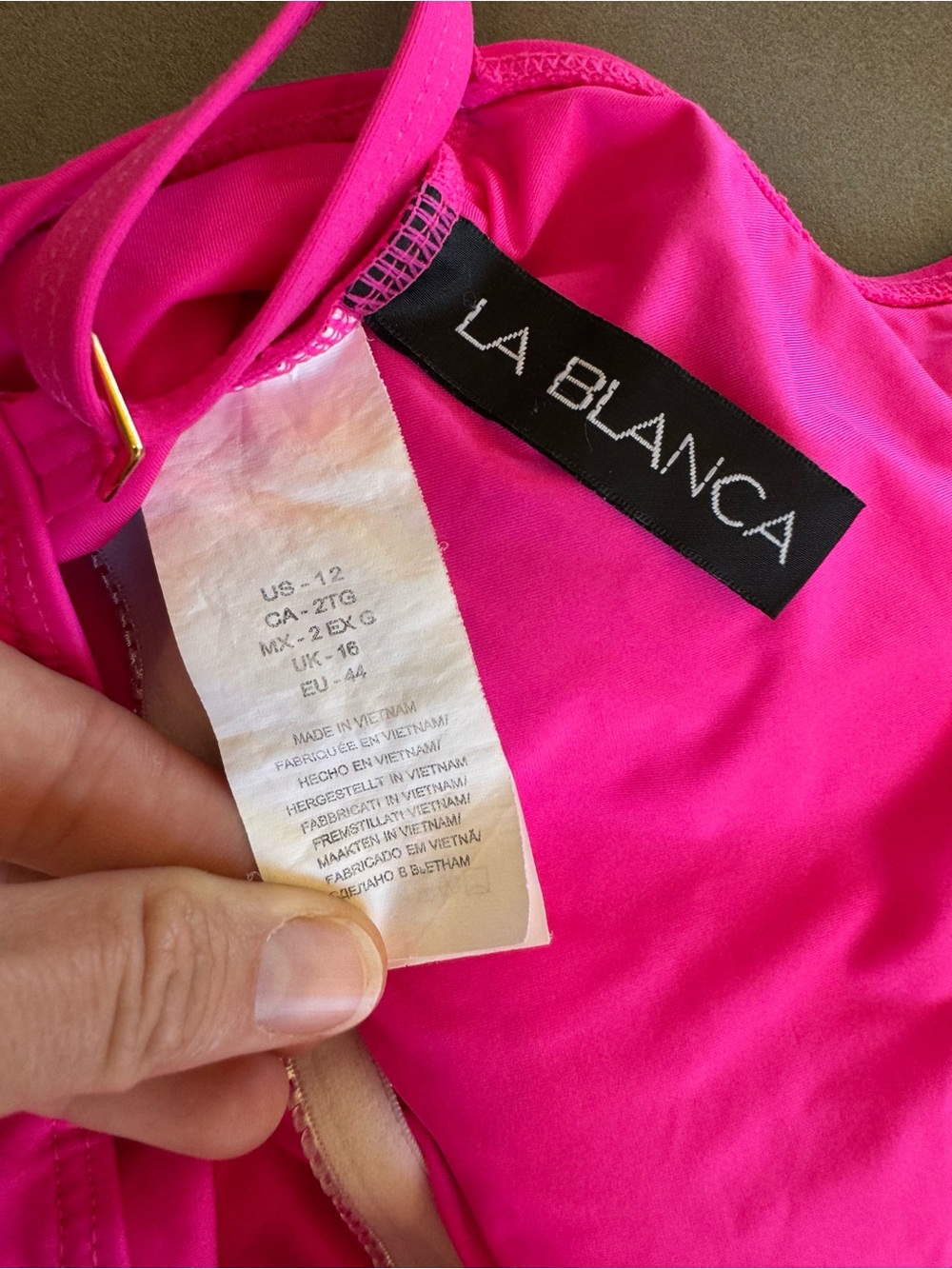 La Blanca Bright Pink Women’s One-Piece Swimsuit - Picture 2 of 2